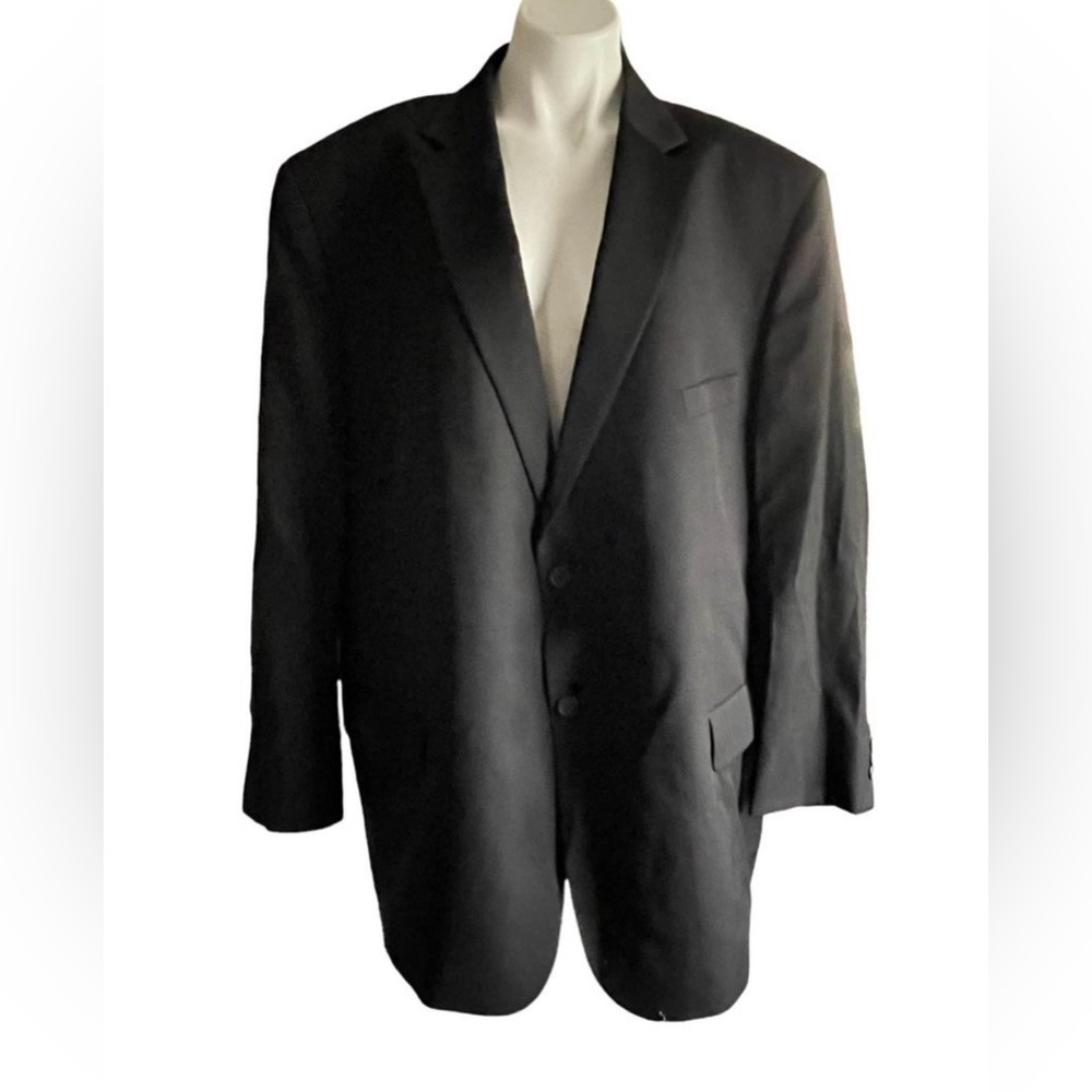 Mens platinum black suit Promo Uomo size 50 waist 29 inseam jacket sz 54reg KH04